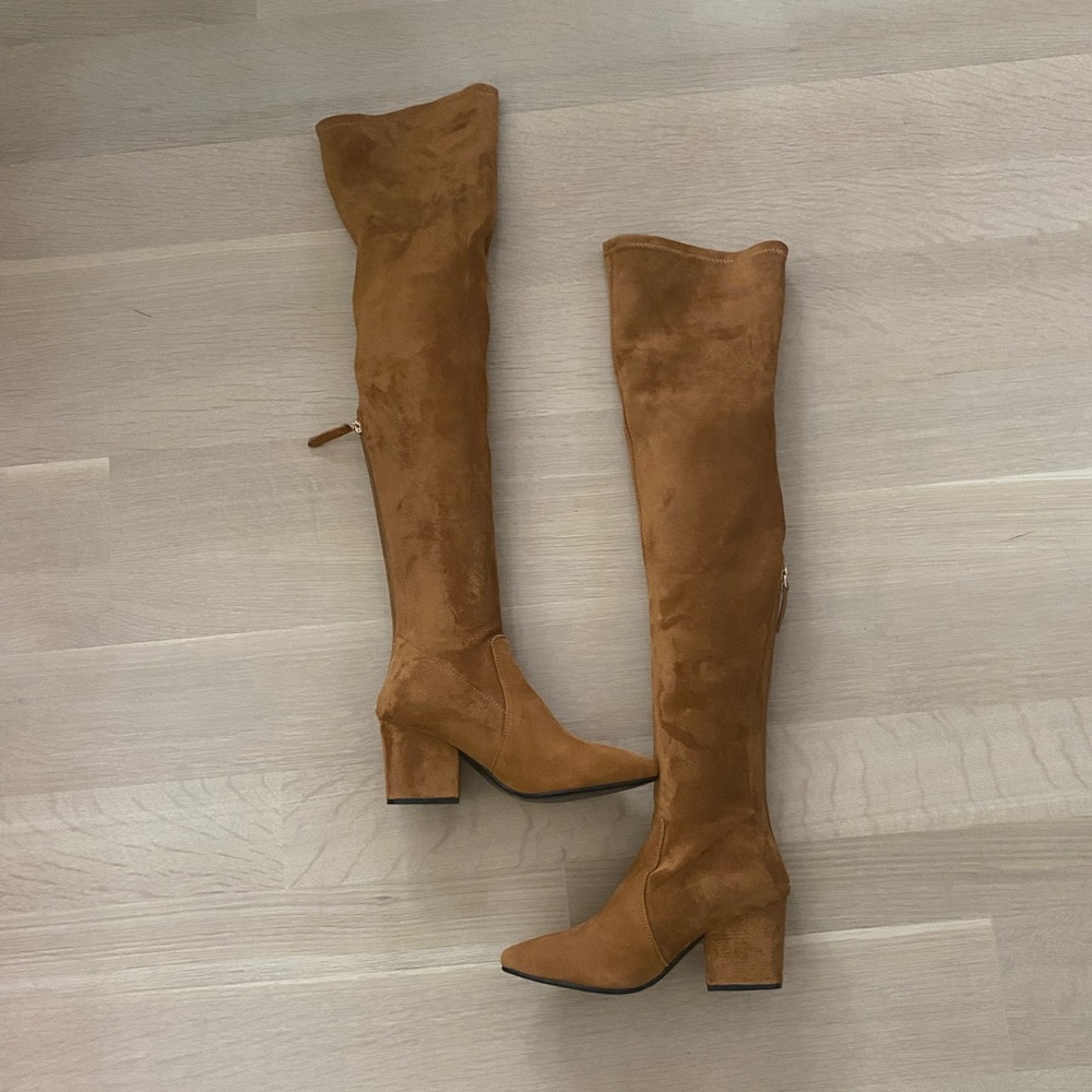 Vicidolls Brown Suede Over the Knee Boots
